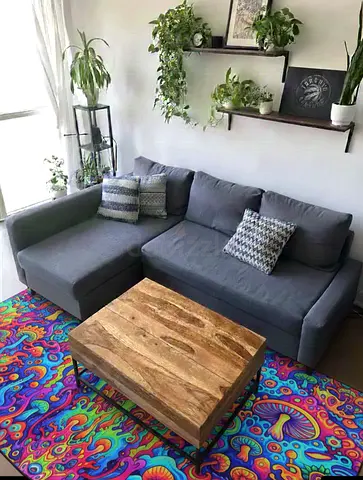 IKEA sofa bed with storage, designed