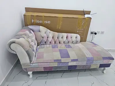 Chic Multicolored Chaise Lounge- Diwan cot-Boho themed
