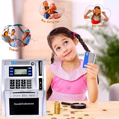 Electronic ATM Savings Bank Digital Piggy Money Bank Machine
