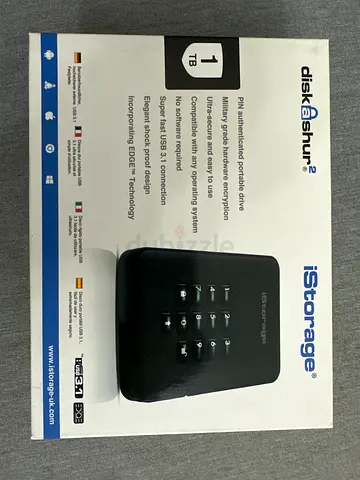iStorage DISKASHUR2 1TB Portable Encrypted Drive SSD