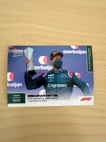 5 Sebastian Vettel F1 Memorabilia Cards