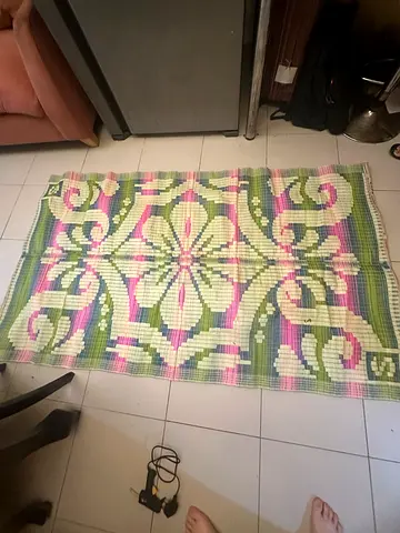 Colorful Patterned Plastic Area Rug