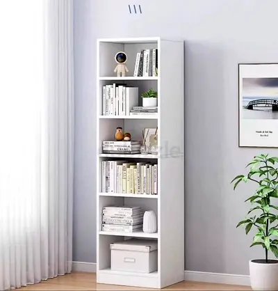 Tall Narrow Bookcase, 6-Tier Wood Bookshelf Cabinet Cubes Bookshelf (CASH ON DELIVERY ALL UAE)