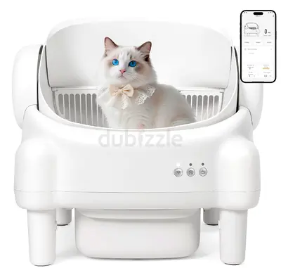 Ultra‑Quiet Smart Litter Box – Sleep Peacefully, Cat Stays Happy صندوق فضلات ذكي فائق الهدو