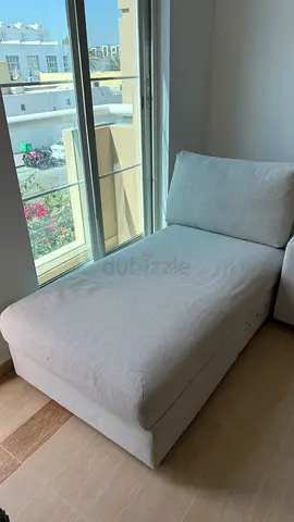 Vimle chaise longue section in gunnared beige