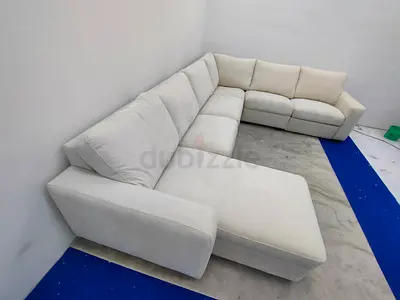 Pottery barn beige color Ushape sofa for sale