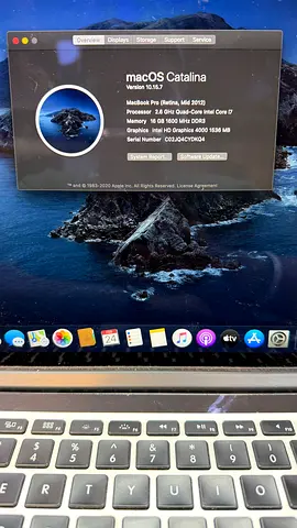 MacBook Pro with macOS Catalina - 2012 Model A1398