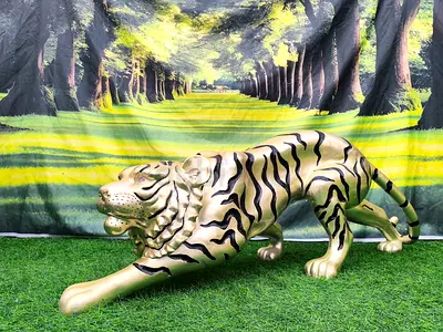 Golden Tiger Sculpture pair for Garden