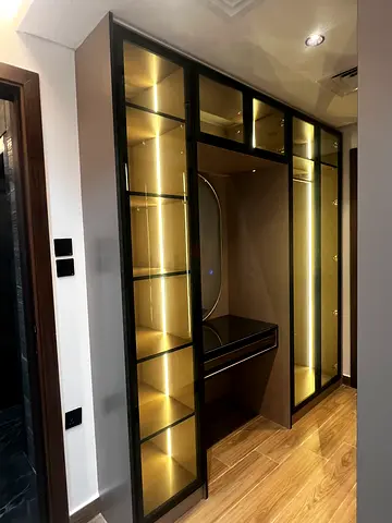 Contemporary Custom Glass Cabinet