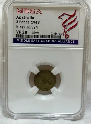 Australia 3 pence coin 1948 60 AED
