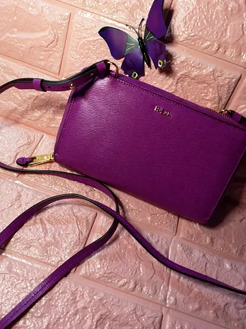 New Ralph Lauren Purple Wallet Crossbody Bag