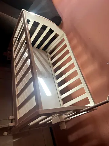 White baby cradle