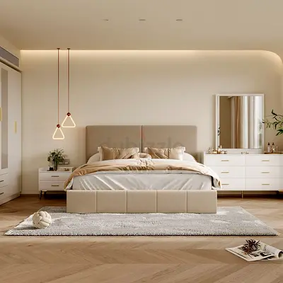 Brand new Queen size bed storage bed family bed nd medical mattress queen bed