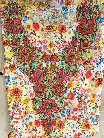 Colorful Floral Embroidered Tunic