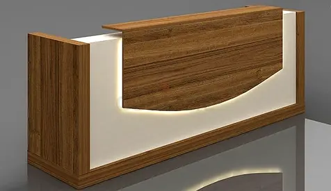 Modern Minimalist Illuminated Reception Desk