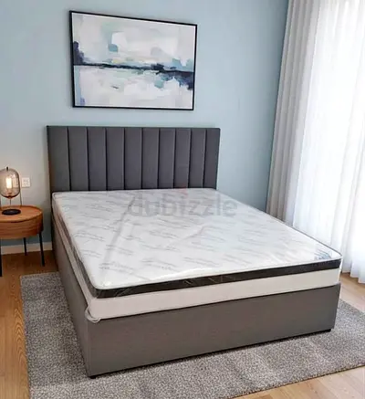 Modern Queen Bed Frame with Mattress