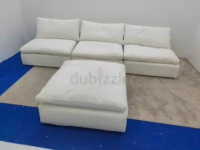 Marina home feather 🪶 filled modular sofa with ottoman