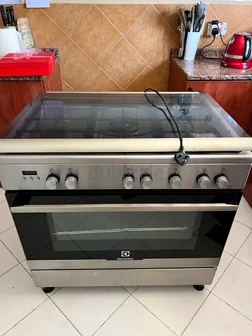Electrolux Top Gas and Oven Electric Cooker, 90cm, EKK925A0OX