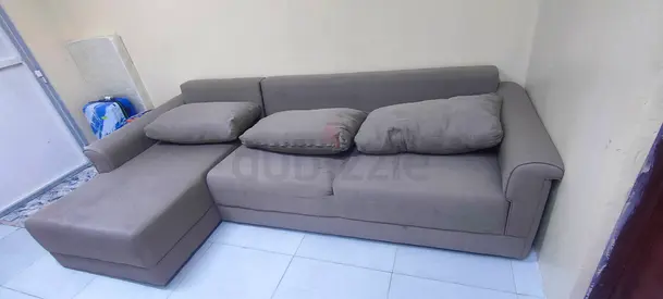 L-Shaped Sofa in Neutral Color