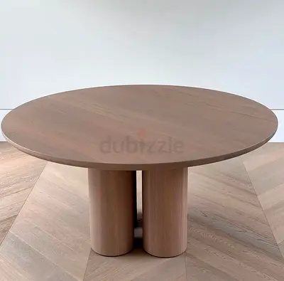 Contemporary Round Foyer Console in Matte MDF Finish