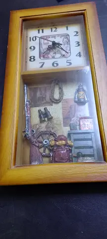 Vintage Decorative Shadow Box Clock