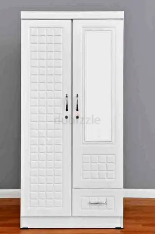 New 2 Door Wood Cabinet + Mirror  Drawer Strong Quality Size is 80cm width