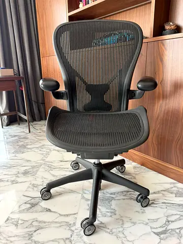 Type C Herman Miller Aeron Classic Chair PostureFit Fully Loaded Black