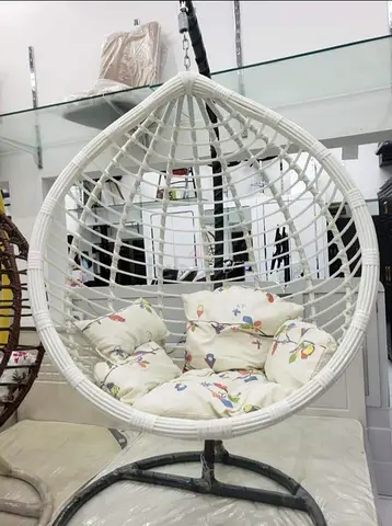 Cozy Hanging Egg Chair with Cushions