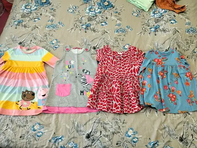 All for 50 AED kids girls dresses for 3-4 year old girls in perfect condition