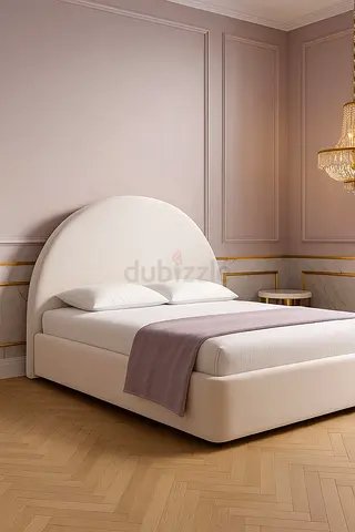 Modern Bed with Elegant Headboard