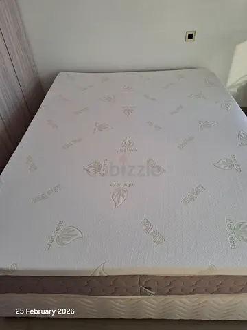 Bed, Mattress and Topper