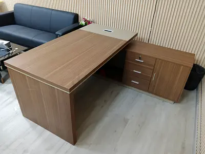 Stylish Wooden Office Desk with Storage