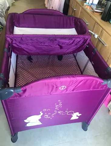 Comfortable Purple Travel Crib