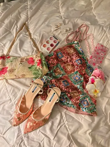 Stylish Womens Party Outfit with Accessories