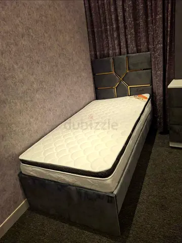 Stylish Single Bed Frame with Mattress