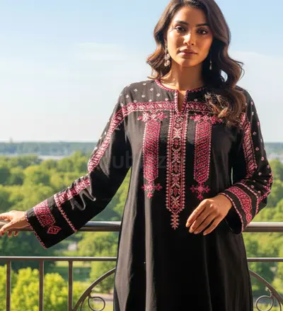 Stylish Traditional long shirt branded Shaphire