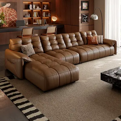 Brand new 4 seater L shape leather sofa