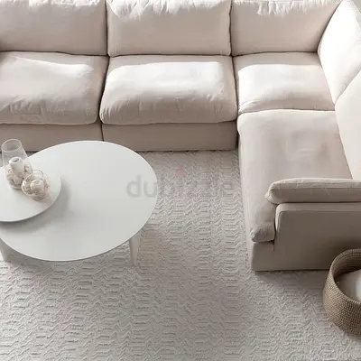 Comfortable Beige Sofa Set feather 🪶 filled cushions