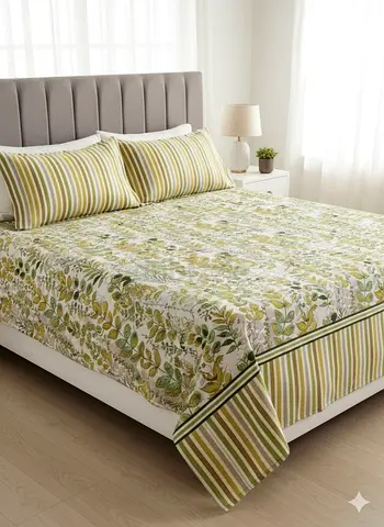 Floral Bedspread Set with 2 Pillow Covers king size