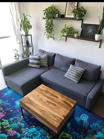 IKEA sofa bed, brand new, with hidden storage for bedding and essentials. Functional, durable, and s
