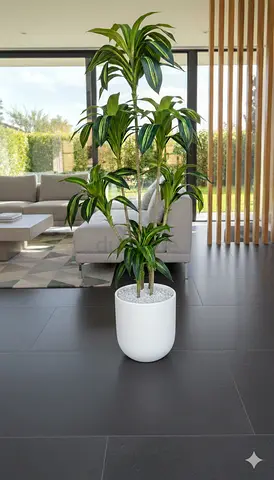 Artificial Indoor Plant with White Pot