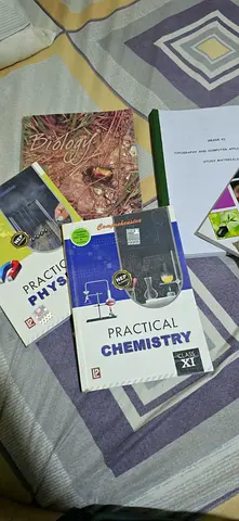 Bioligy class 11 textbook  and practical guides for chem phy bio and computer application textbook