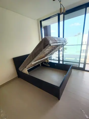 IKEA hydraulic king size bed frame with storage inside full bed frame with IKEA mattress 180×200cm