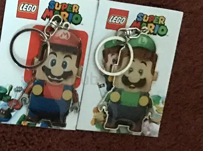 Limited edition Lego super Mario and Luigi keychains