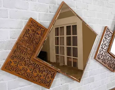 Side Board with Decorative Mirror