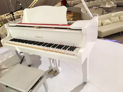 Yamaha White Grand Piano