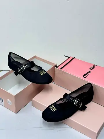 Miu Miu Mesh fabric ballerinas