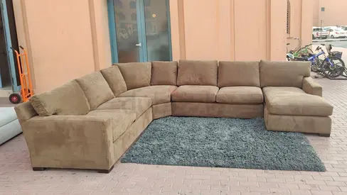 Perfect Condition CrateBarrel Axis U_ Shape Sofa feather 🪶 filled