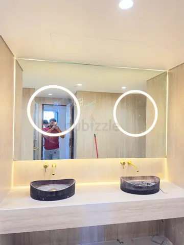 Glass mirror fixing