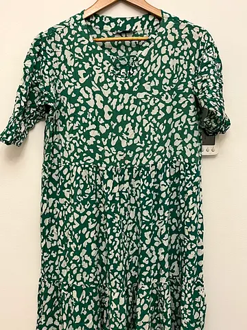 Stylish Green Printed Dress